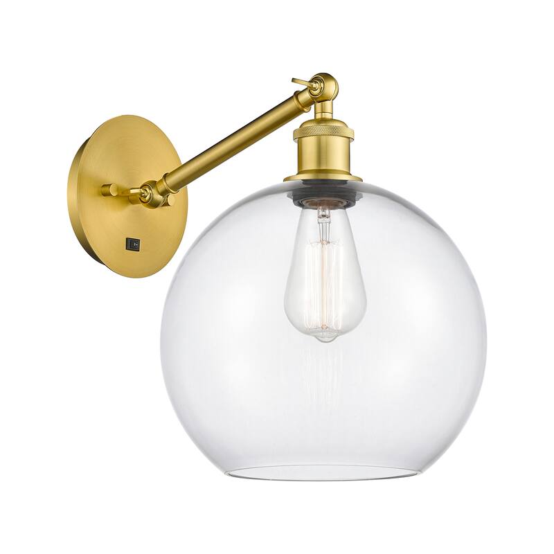 Innovations Lighting Endless Possibilities Ballston - Athens - 1 Light 10" Adjustable Sconce - Arm Adjusts Up and Down - Clear/Satin Gold