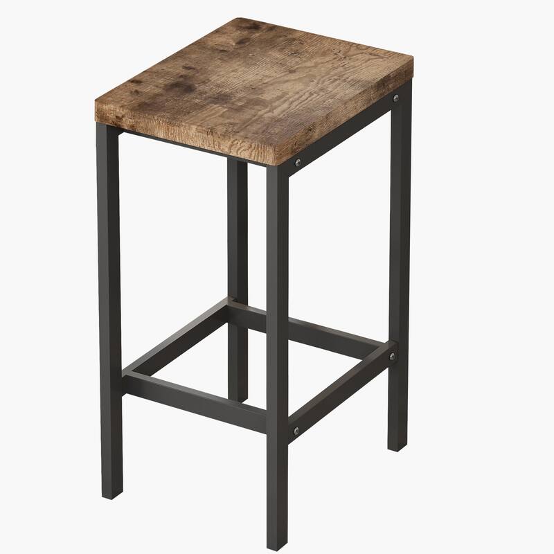 Counter Height Extra Long Dining Table Set with 3 Stools Pub Kitchen Set Side Table with Footrest