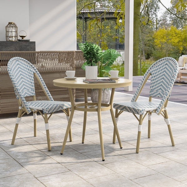 Modern aluminum deals bistro set