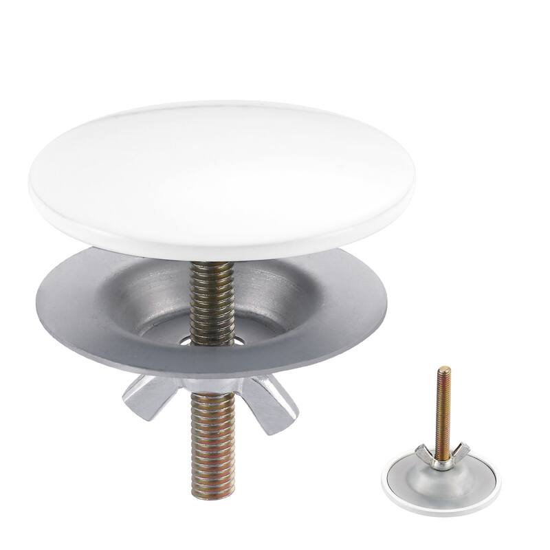 WOWOW Sink Hole Cover Fits 0.31 to 1.89" Holes, Easy Install - Glossy White - 1 Pack