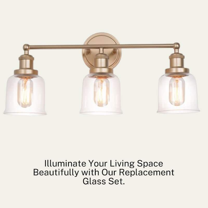 Ceiling Fan Light Covers: Clear Glass Shade Lamp Replacement Kit for Ceiling Fan Light Kits