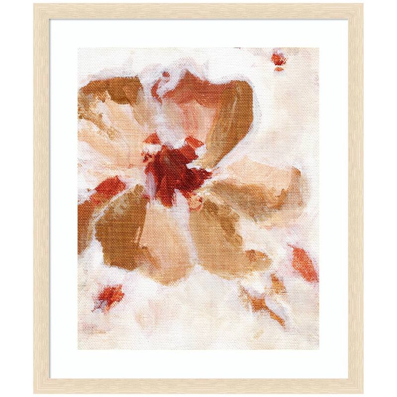 Kate and Laurel Framed Art Painterly Brown Blossom ll by Nikita Jariwala - 22x26 - Natural
