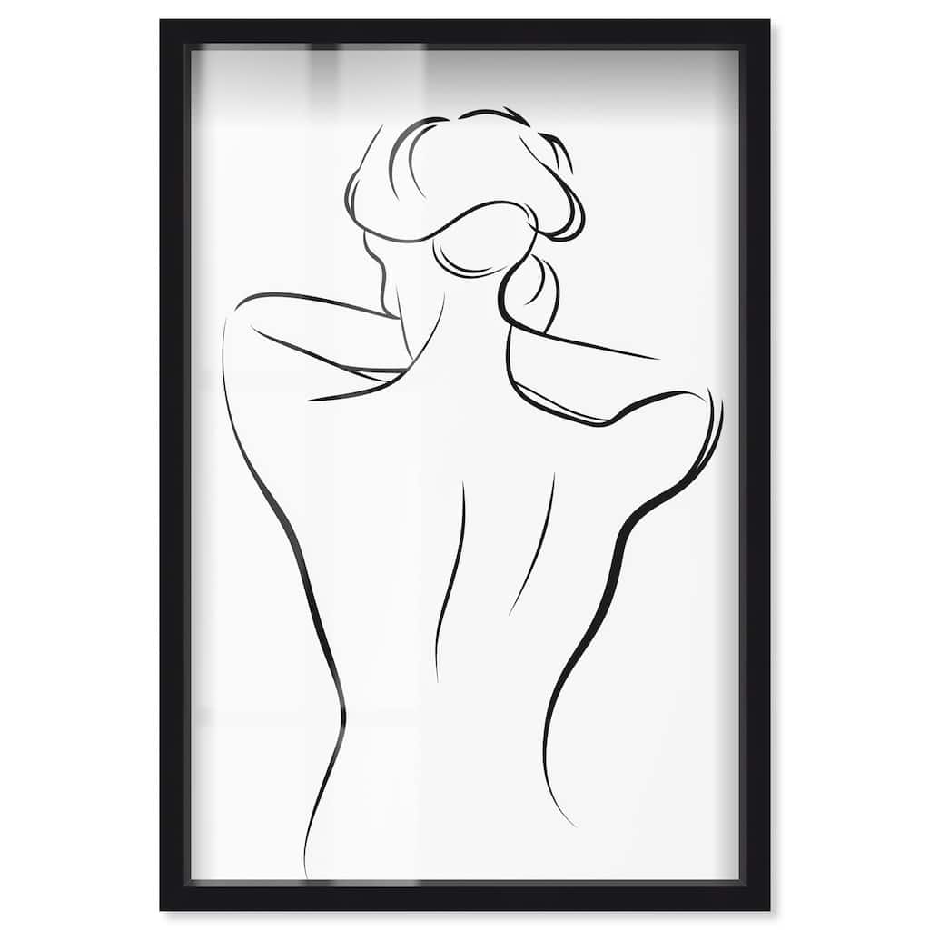 Woman in Contour II Shadowbox by Art Remedy