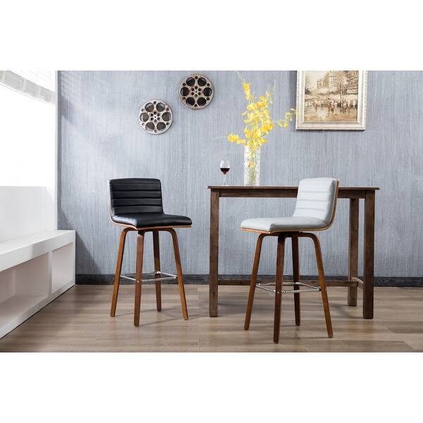 Porthos Home Bar Counter Stools Pu Leather Upholstery Wooden Legs On Sale Overstock 21799788