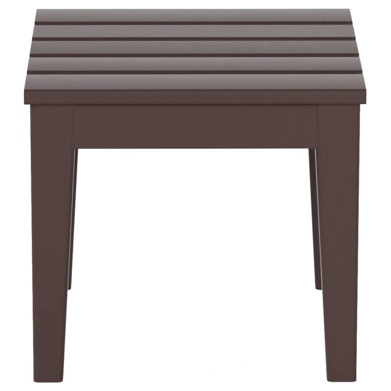 Shoreside HDPE Eco-Friendly All Weather Square Modern 18" Side Table