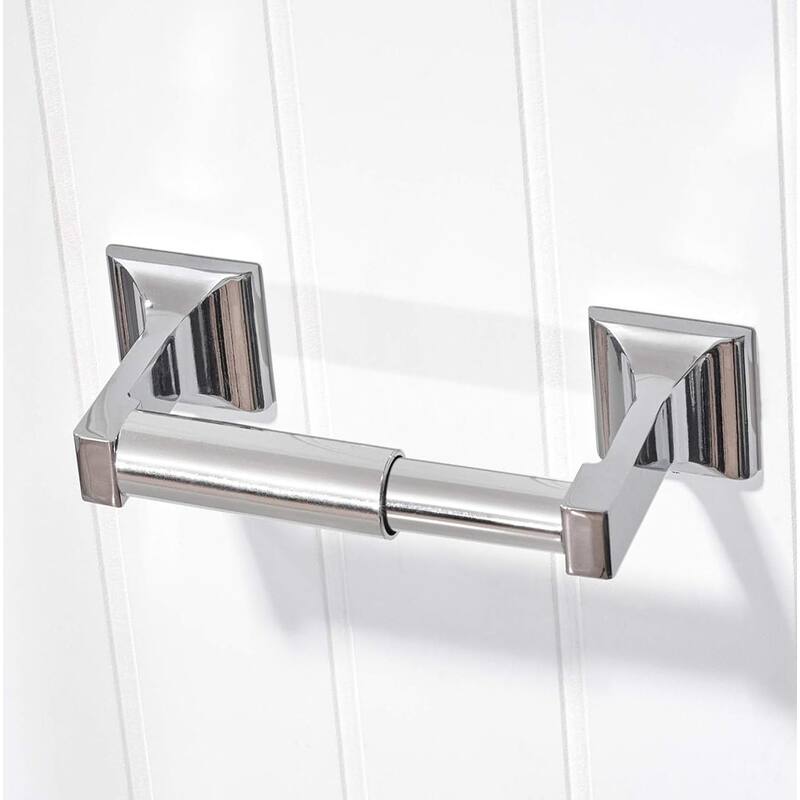 Chrome Universal Fit Toilet Paper Spring Loaded Holder Roller - Chrome - Universal