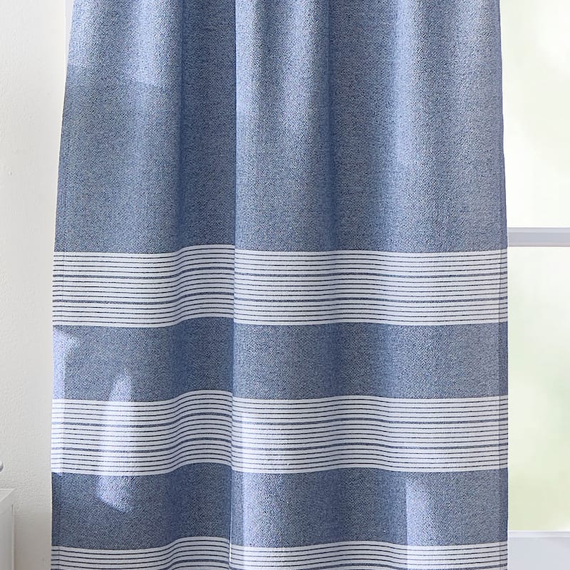 Curtainworks Denim Yarn Dye Valance or Tier Pair Curtain Collection