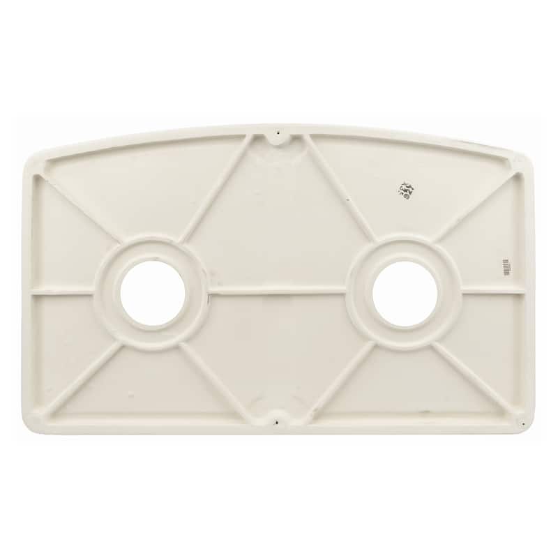 Premium White Fireclay Curved Apron Front Kitchen Sink for Home, Farmhouse (Grid & Strainer Included)