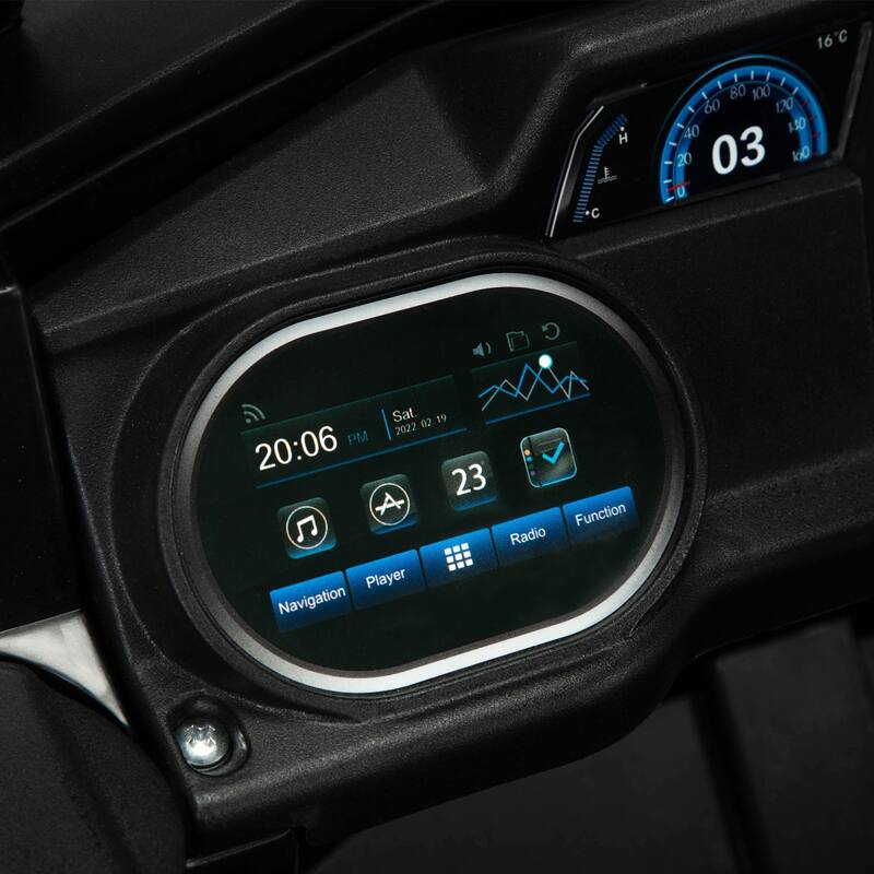 Electric Car with Front LED Lights and Horn, Single Seat with a Safety Belt, Forward/Reverse Function