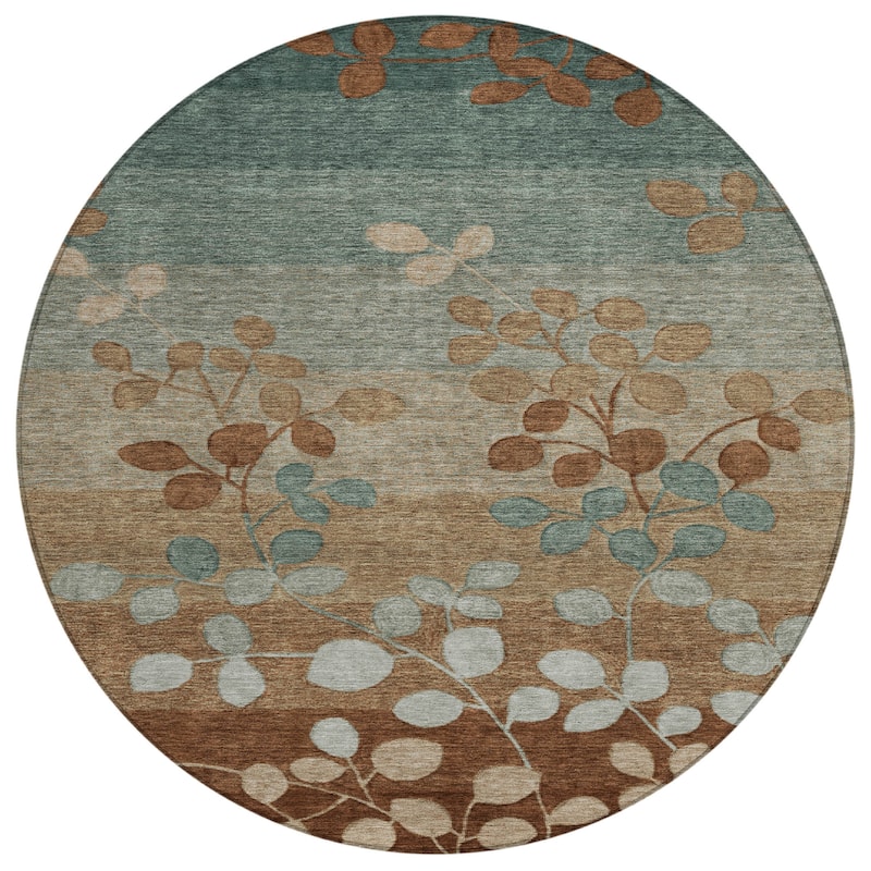 HomeRoots Floral Transitional Rectangle Outdoor Rug