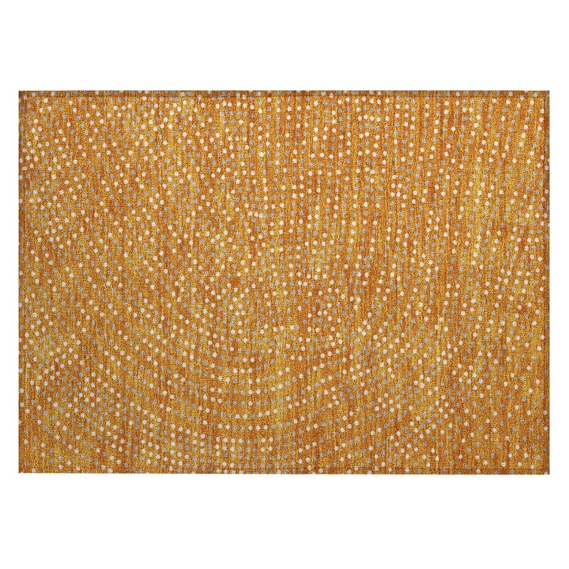 Machine Washable Indoor/ Outdoor Modern Dotty Chantille Rug