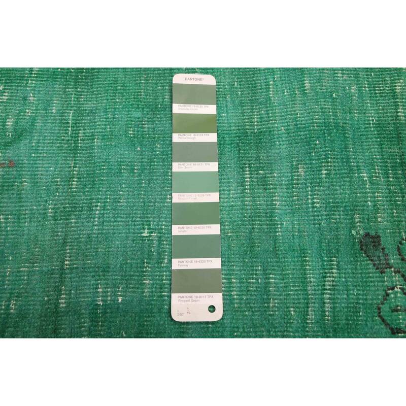 ECARPETGALLERY Hand-knotted Color Transition Green Wool Rug - 6'5 x 9'9