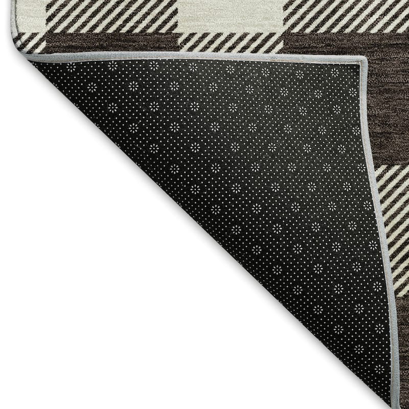 Premium Washable Super Soft Plaid Mayfield Rug
