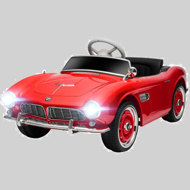BMW 507 Licensed 12V Electric Ride On Car for Kids, 3 Speeds, Remote Control, Bluetooth, Music, Suspension System for Toddlers - Red