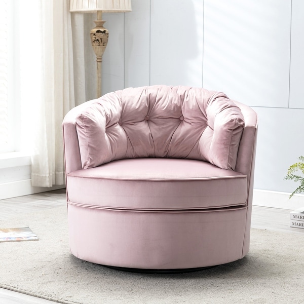 Elegant swivel hot sale barrel chair