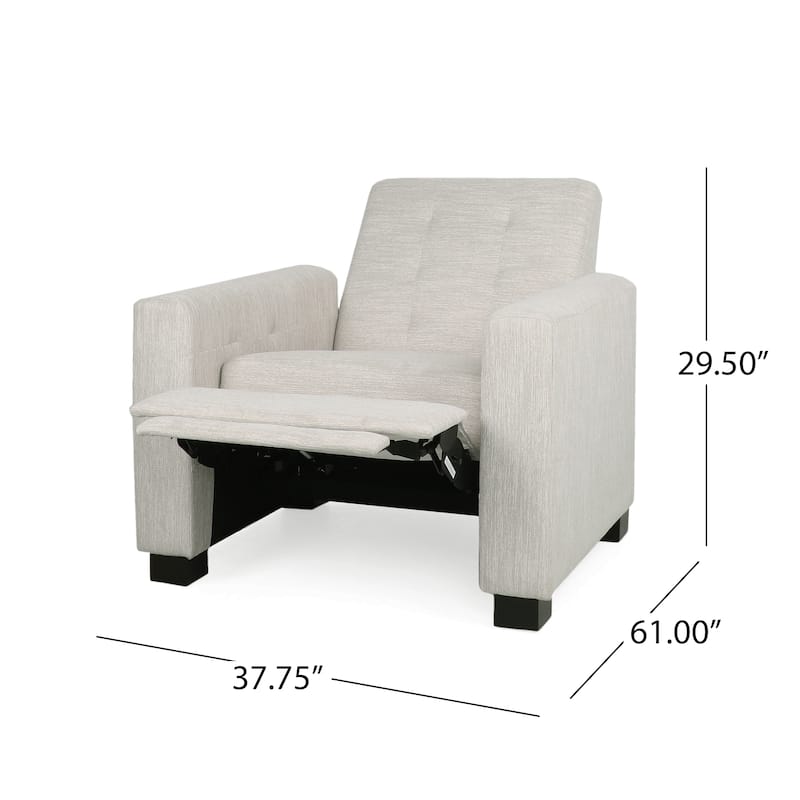 Craigue Upholstered Pushback Recliner by Christopher Knight Home