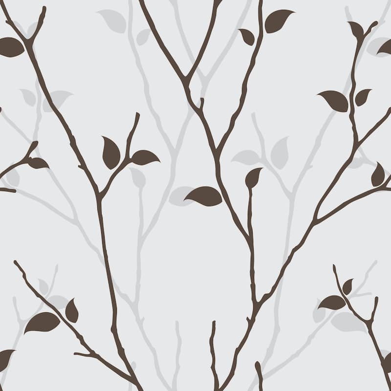 Tree Leaves Silhouette Peel and Stick Wallpaper - 24'' W x 10' L
