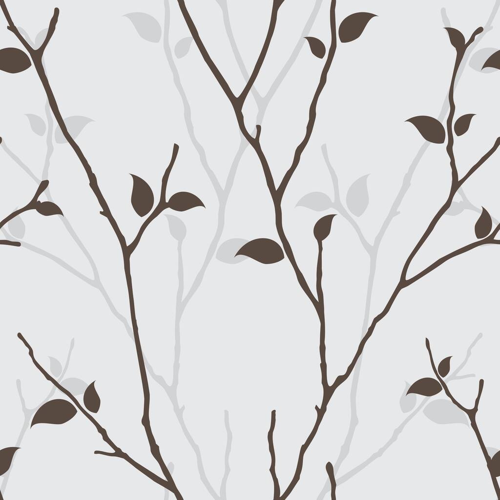Tree Leaves Silhouette Peel and Stick Wallpaper - 24'' W x 10' L