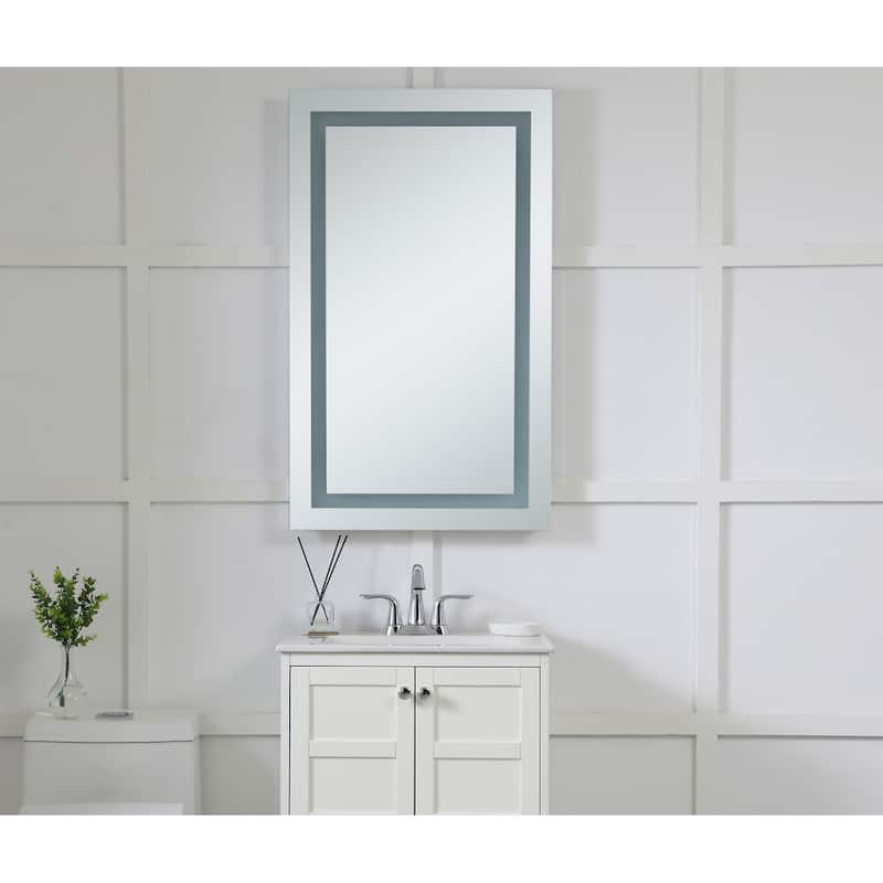 LED Hardwired Mirror Rectangle W24"H40" Dimmable 3000K