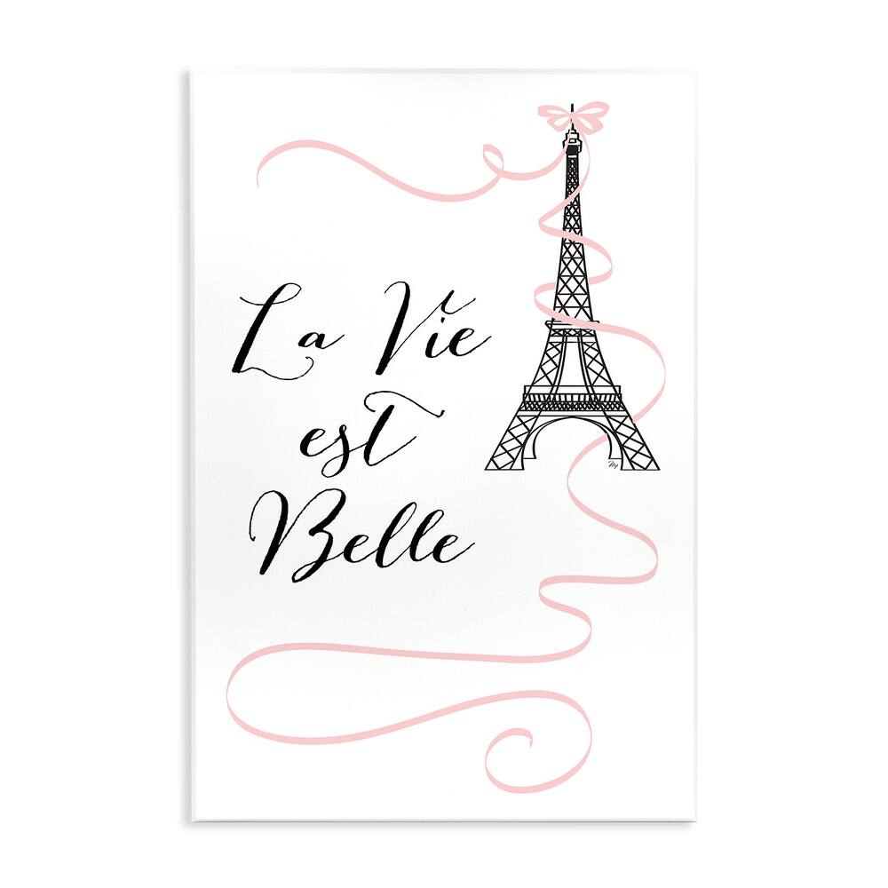 Stupell Life Is Beautiful French Phrase Wall Plaque Art Design By Martina Pavlova