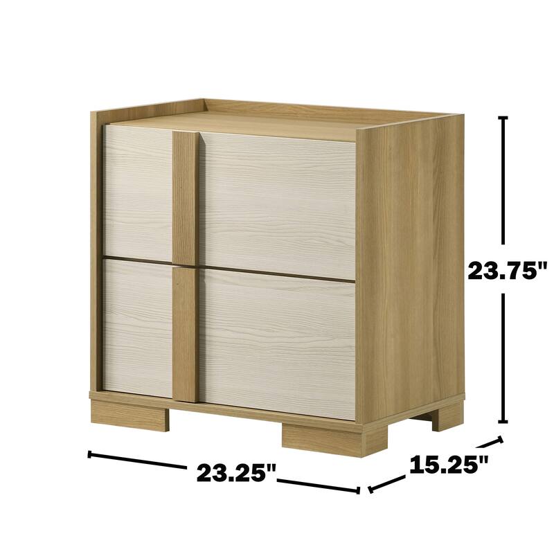 2-Drawer Modern Nightstand
