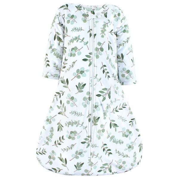 slide 1 of 1, Hudson Baby Long Sleeve Plush Faux Fur Sleeping Bag, Wearable Blanket, Eucalyptus 0-6 Months - Eucalyptus