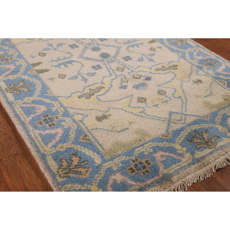 Oushak Oriental Runner Rug Hand-Knotted Wool Carpet - 2'7"x 7'10"
