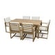 preview thumbnail 18 of 37, 7 Pcs Outdoor Patio Dining Table and Chair Set, All-Weather Patio Furniture Set, Dining Table with Umbrella Hole and 6 Chairs