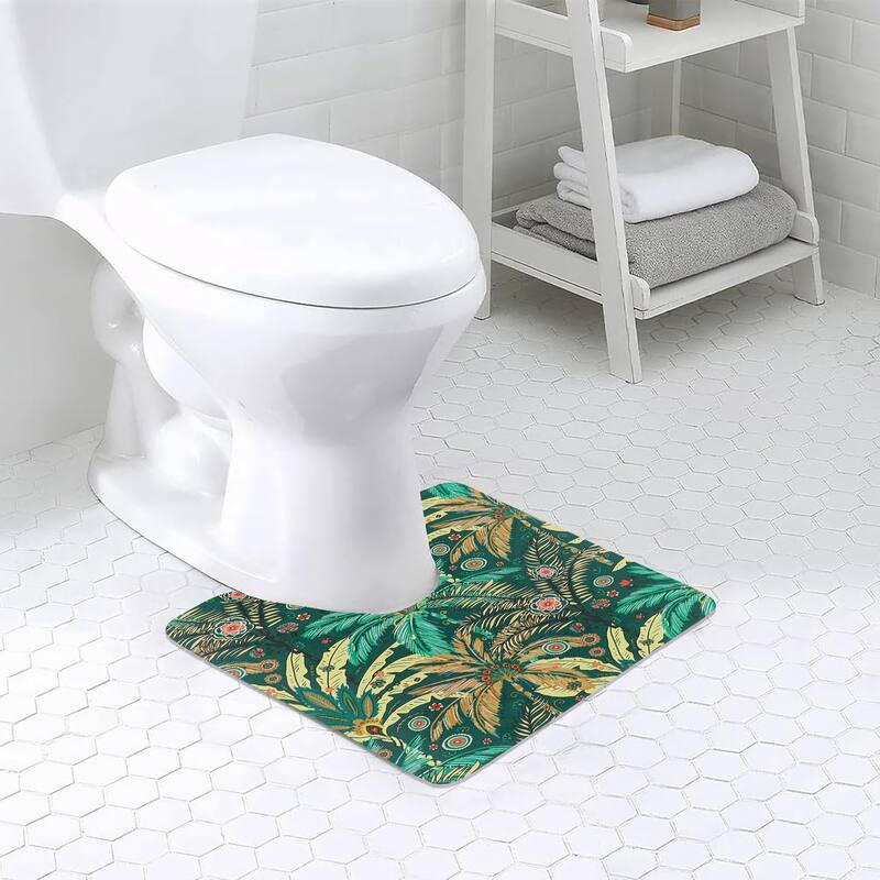 Decorative Contour Bath Mat 20x18 Ultra Absorbent Quick Dry Rug