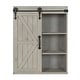 preview thumbnail 46 of 57, Kate and Laurel Cates Decorative Wood Cabinet with Sliding Barn Door - 22x28 Rustic Grey