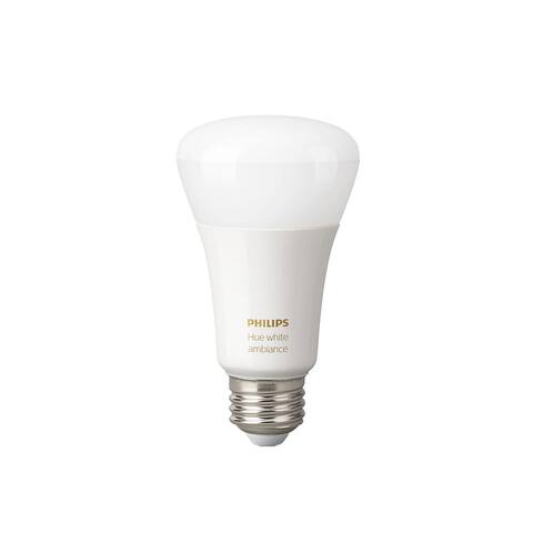 Philips Hue White Ambiance A19 Bluetooth Smart LED Bulb 2-Pack, White