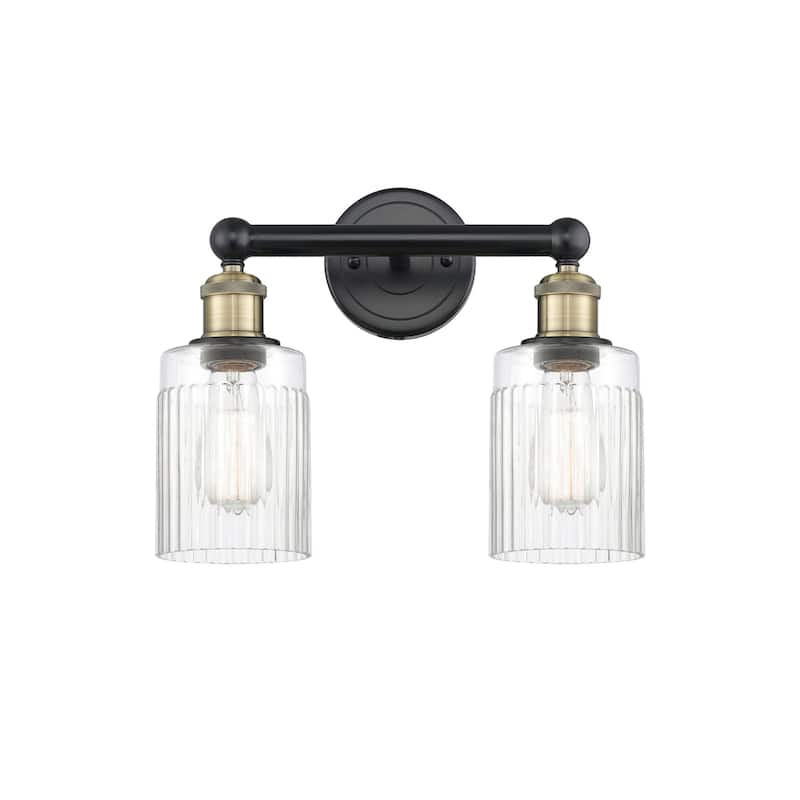 Innovations Lighting 616-2W-12-14 Hadley Vanity Hadley 2 Light 14" - Black Antique Brass / Clear