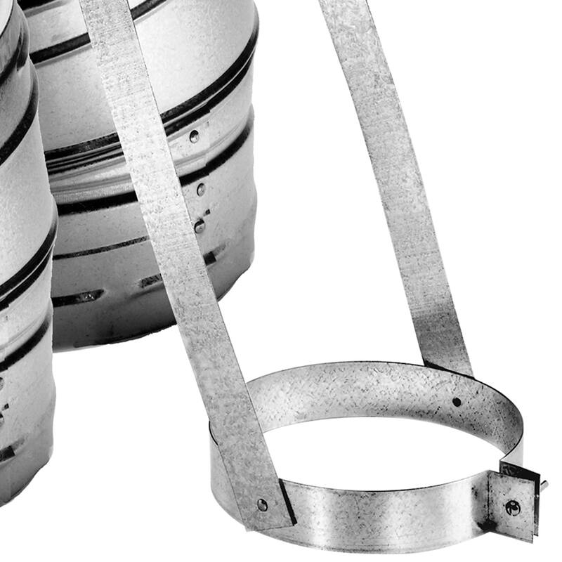 DuraVent 6DP-E30K DuraPlus 6 Inch 30 Degree Stainless Steel Swiveling Elbow Kit - 12.6