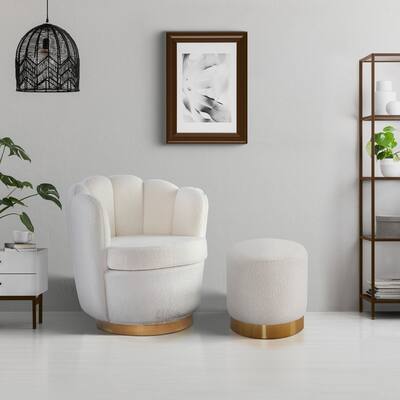 Chloe Swivel Accent Chair w/Ottoman