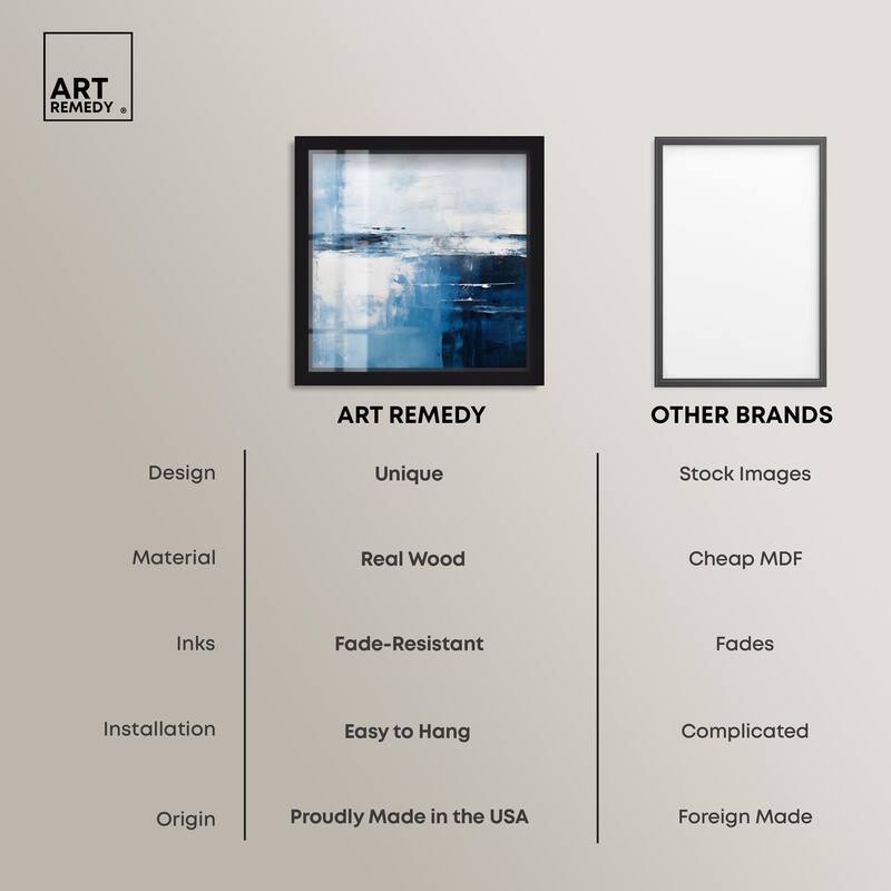 Layers of Blue Shadowbox by Art Remedy