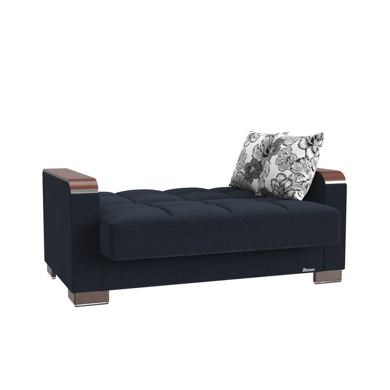 Collection Upholstered Convertible Loveseat With Storage
