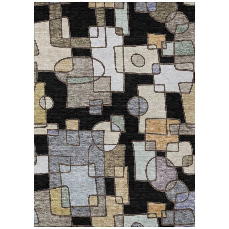 Machine Washable Indoor/ Outdoor Contemporary Prenner Chantille Rug