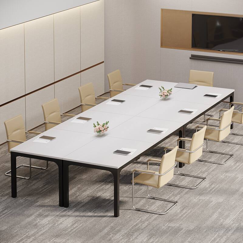 78.74" Large Rectangle Conference Table, Office Meeting/Seminar/Business Table Desk for Office Boardroom & Meeting Room
