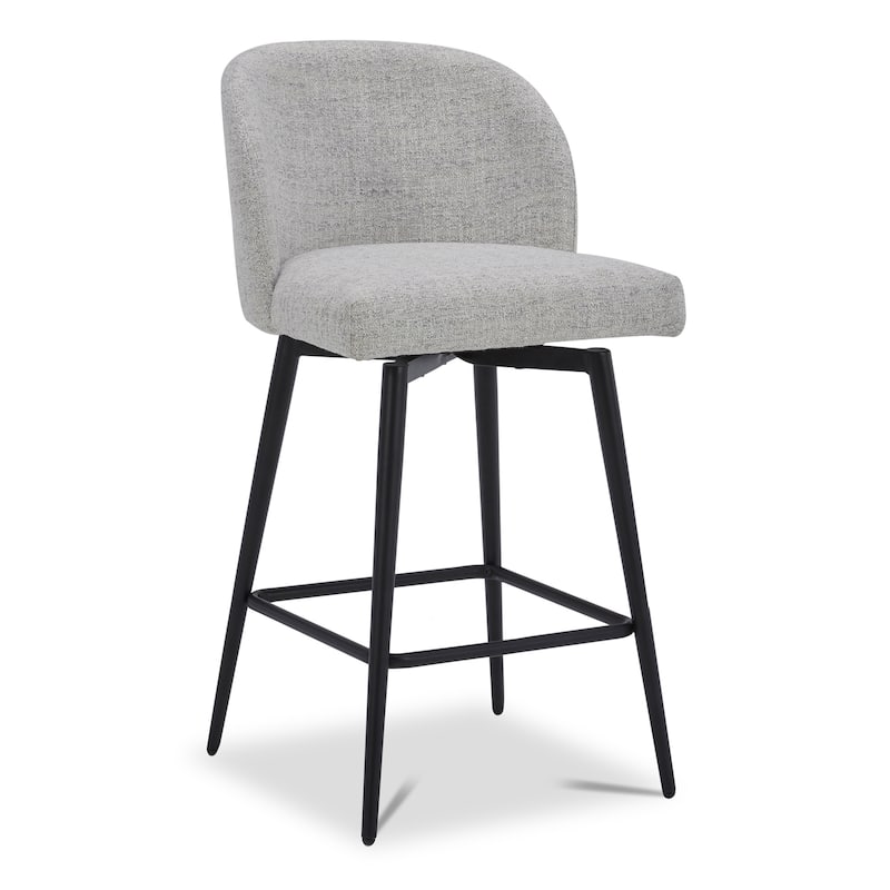 Charlotte Counter Height Swivel Barstool with Metal Legs Set