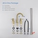 preview thumbnail 10 of 30, Circular 8-inch Widespread Basin Faucet
