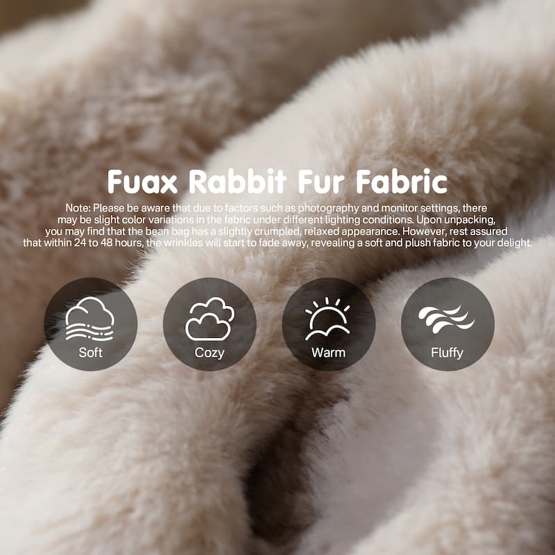 OVIOS Cloud-Like Plush Bean Bag Chair (Reinforced Pile Edition)