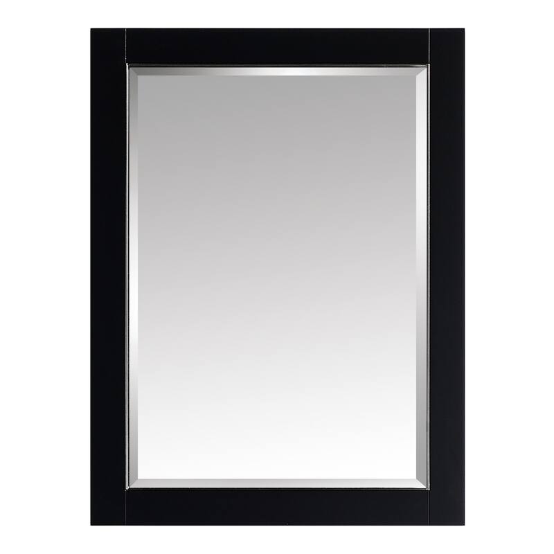 Avanity Mason 32" x 24" Framed Bathroom Mirror with Silver Trim - Black