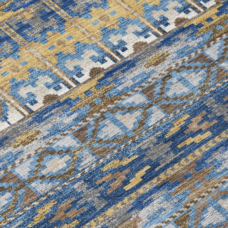 Machine Washable Indoor/ Outdoor Global Haswell Chantille Rug