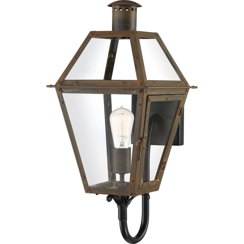 Rue De Royal 1-Light Outdoor Wall Lantern in Industrial Bronze - Industrial Bronze
