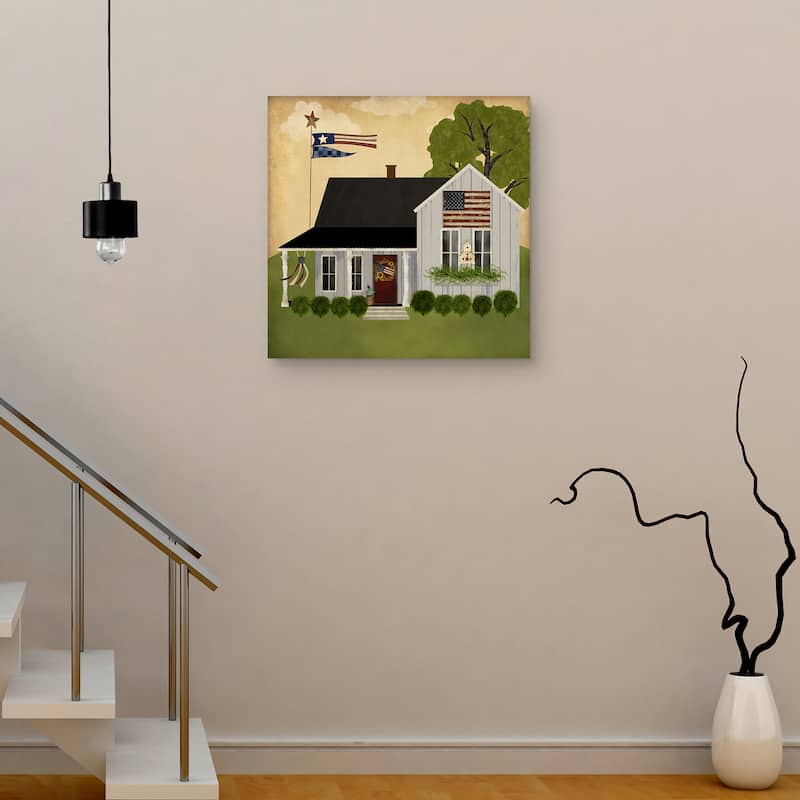 Americana House 3 by Beth Albert Canvas Art Print
