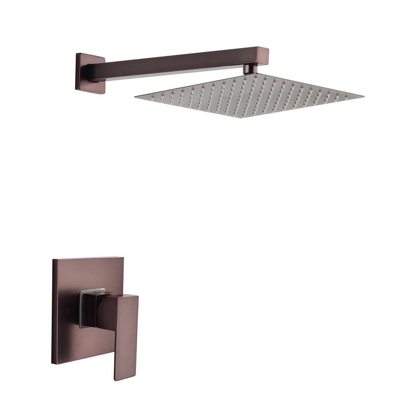 Square Single Spray Rainfall Showerhead