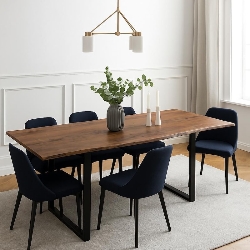 Timbergirl Live Edge Dining Table in Dark Acacia
