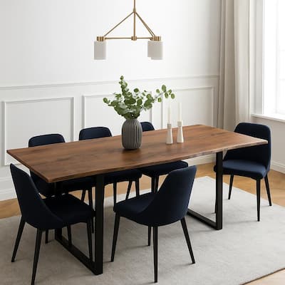 Timbergirl Live Edge Dining Table in Dark Acacia