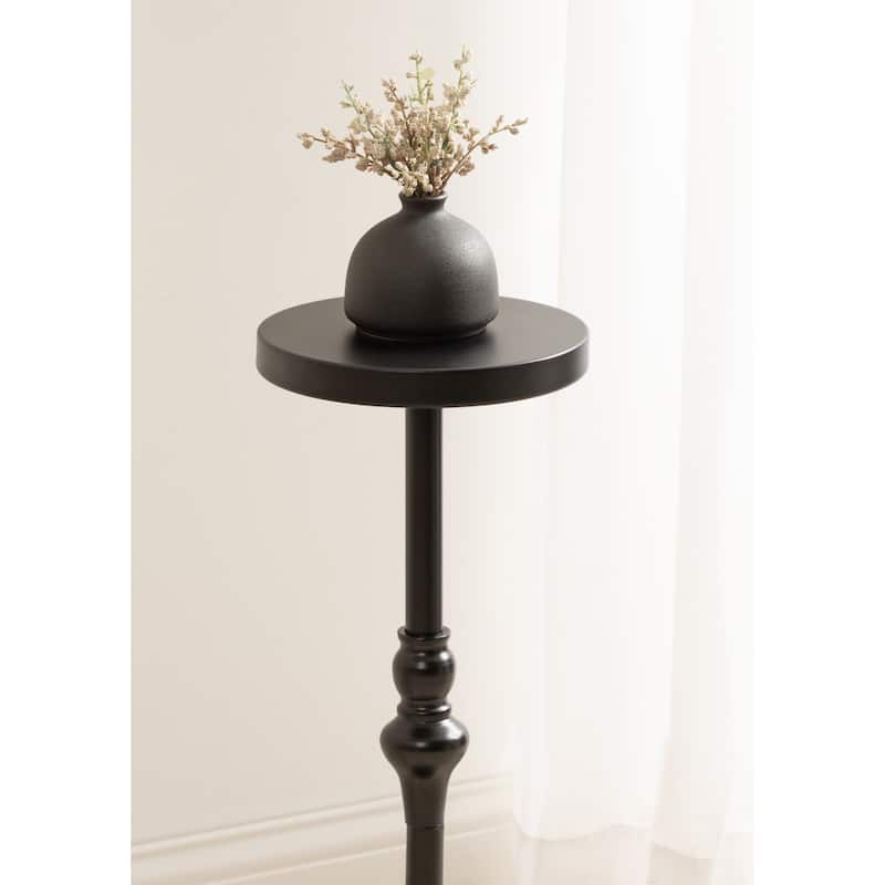 Kate and Laurel Stratton Rustic Pedestal Table - 12x12x26