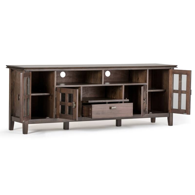 WYNDENHALL Stratford SOLID WOOD 72" Wide TV Media Stand For TVs up to 80"